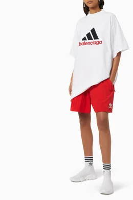 Buy Balenciaga Red x Adidas Tracksuit Shorts in Nylon For Women Online Ounass Oman