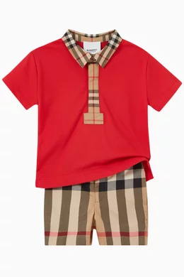 Burberry polo shirt kids red best sale
