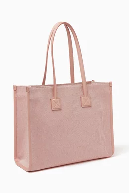 【セール中】BURBERRY ピンク フレヤミニトート　ピンク Buy Burberry Pink Small Freya Tote Bag in Canvas & Leather For