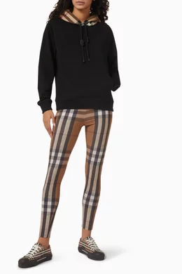 Buy Burberry Brown Vintage Check Tights in Stretch jersey Online for Women Ounass Oman
