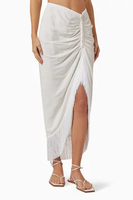 White maxi skirt queen cheap