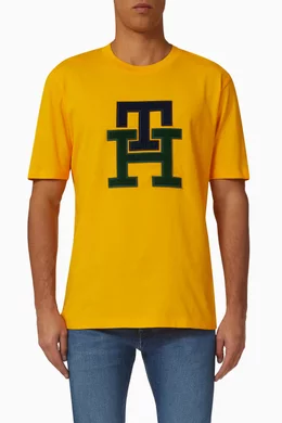 Yellow and black tommy hilfiger shirt cheap