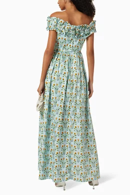 Buy Agua by Agua Bendita Multicolour Espliego Printed Maxi Dress in Cotton  For Women Online | Ounass Oman