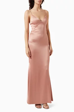 alice and olivia pink slip dress ALICE + OLIVIA Kiro V Neck Slip Dress
