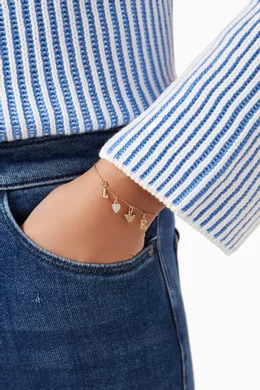 Buy Emporio Armani Gold Sentimental Mother of Pearl Love Bracelet 