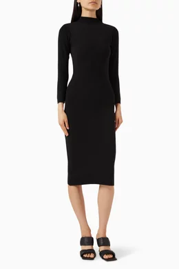 black tie knee length dress Lady Black Tie - Brienne Dress - Black main image 0