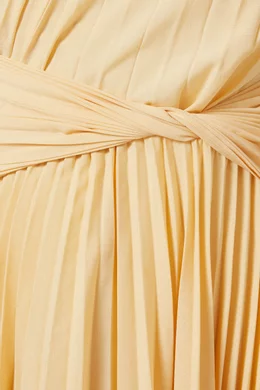 Buy Acler Yellow Kalora Pleated One-shoulder Midi Dress For Women Online |  Ounass Oman