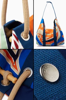 hermesエルメスTRAFFIC JAM BEACH BAG Hermès Traffic Jam Beach Bag - Blue Totes, Handbags