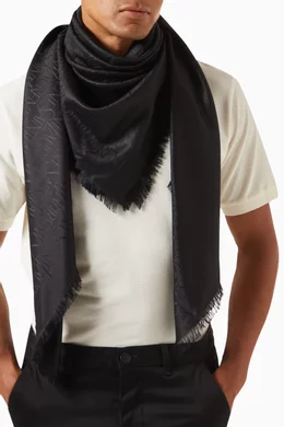 Buy SAINT LAURENT Black SAINT LAURENT Large Square Scarf in