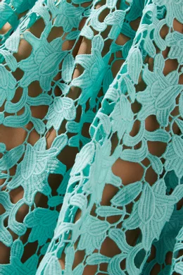 Buy Self-Portrait Blue Midi Dress in Azaelea Lace For Women Online | Ounass  Oman