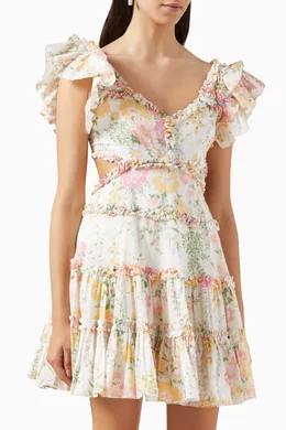 white christmas dresses GANNI Cotton Poplin Open Back Mini Dress main image 0