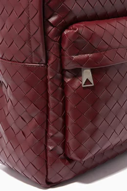 Buy Bottega Veneta Burgundy Classic Medium Intrecciato  display picture 2