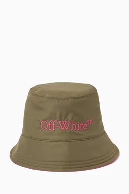 Off white reversible nylon bucket hat 0400022158963_BLACKWHITE?wid=  main image 2