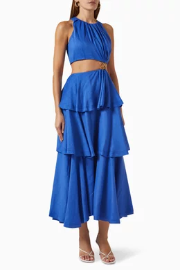 aje wave cut out dress AJE Wave Cut Out Ring Midi Dress