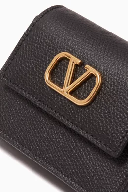 Valentino garavani vlogo soft grain leather flap wallet shop