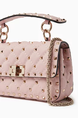 Small rockstud spike nappa leather bag best sale