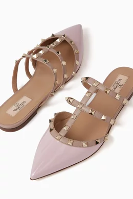 Buy Valentino Garavani Neutral Valentino Garavani Rockstud Flat