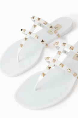 Buy Valentino Garavani White Valentino Garavani Rockstud Flat