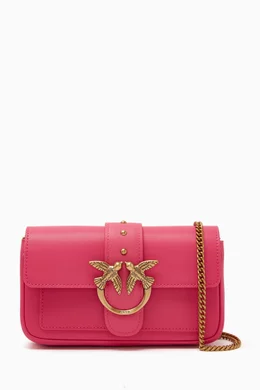 Buy PINKO Pink Love Icon Pocket Bag in Leather For Women Online Ounass Oman