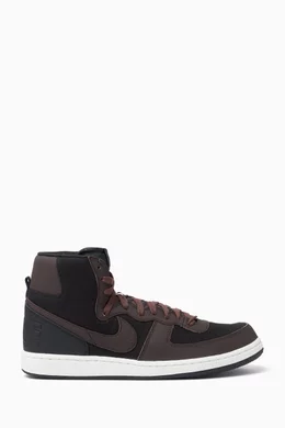 Buy Nike Black Terminator High top Sneakers in Mesh Leather For Men Online Ounass Oman