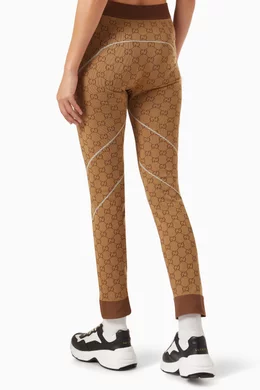 Buy Gucci Brown GG Jacquard Leggings in Jersey For Women Online Ounass Oman