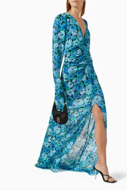 rotate chiffon maxi dress Chiffon Midi Dress