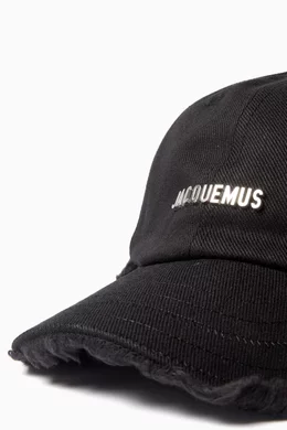 Buy Jacquemus Black La Casquette Artichaut Fringe Baseball Cap in