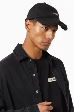 Buy Jacquemus Black La Casquette Artichaut Fringe Baseball Cap in