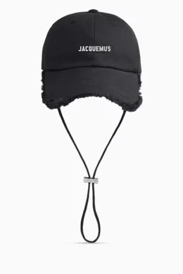Buy Jacquemus Black La Casquette Artichaut Fringe Baseball Cap in