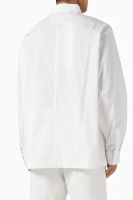 Buy Jacquemus White La chemise Baou Shirt in Cotton For Men Online