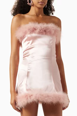 Buy Leslie Amon Pink Clueless Mini Dress in Satin For Women Online | Ounass  Oman