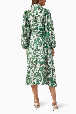 green emerald velvet dress Rent Keepsake The Label Pistachio Blossom Blaze Midi Dress
