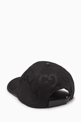 Buy Gucci Black Jumbo GG Baseball Cap in Gabardine For Men Online