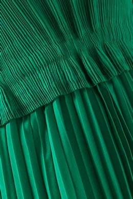 Buy Scarlet Sage Green Alia Pleated Midi Dress For Women Online | Ounass  Oman