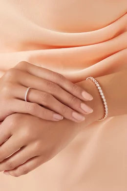 Buy Swarovski Rose Gold Vittore Ring in Rose Gold plated Metal Online for Women Ounass Oman