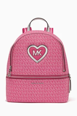 Buy Michael Kors Kids Pink Logo Backpack in Faux Leather For Girls Online Ounass Oman