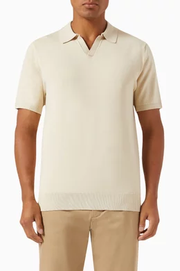 Buy Selected Homme Neutral Polo Shirt in Viscose blend For Men Online Ounass Oman