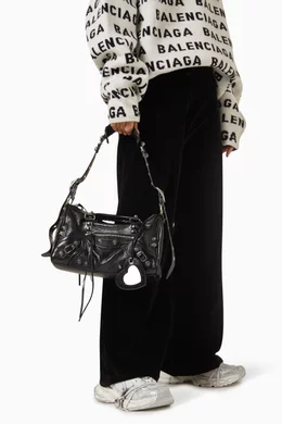 Buy Balenciaga Black Medium Le Cagole Duffle Bag in Arena Lambskin