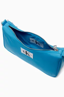 Buy Calvin Klein Blue Chain Shoulder Bag in Recycled Polyester For