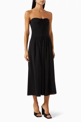 halter neck cover up dress Tiered Semi Sheer Halter Neck Cover Up Maxi Dress Off White / S-M-L/2-2-2 main image 1