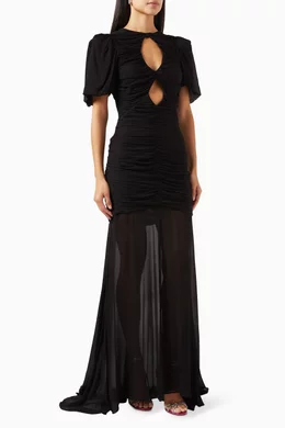 de la vali olympia maxi dress OLYMPIA MAXI DRESS IN YELLOW CREPE  DE LA VALI OFFICIAL