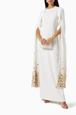 Estella cape maxi dress top