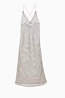 ganni embellished mesh dress GANNI Embellished Mesh Dress