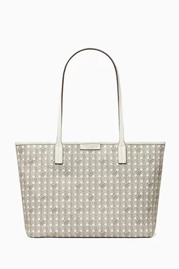 Buy Tory Burch White Ever ready Zip Tote Bag in Coated canvas For Women Online Ounass Oman