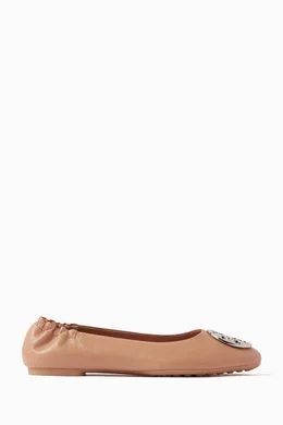 Round toe tory burch flats outlet