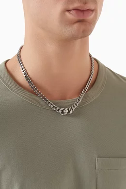 Buy Emporio Armani Silver Iconic Trend Necklace in Stainless Steel 