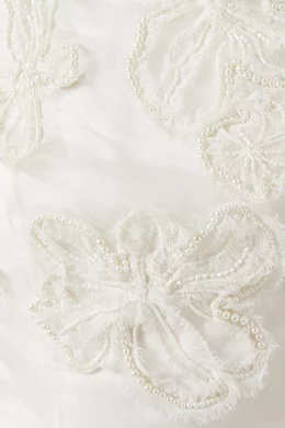 aje vera beaded dress Vera Beaded Flower Midi Dress-IVORY / 4