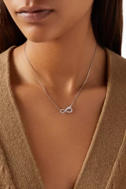 Buy Swarovski Silver Swarovski Infinity Necklace in Rhodium plated Metal For Women Online Ounass Oman