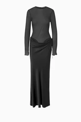 christopher esber sheer torso dress BNWT Christopher Esber sheer torso silk dress w/