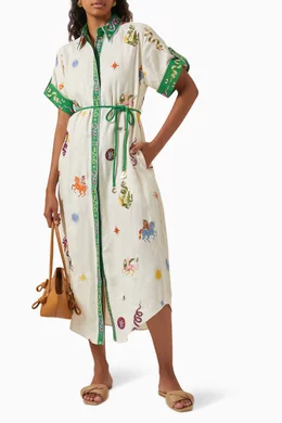 alemais embroidered shirt dress Atticus Embroidered Shirtdress – Club21.com main image 1